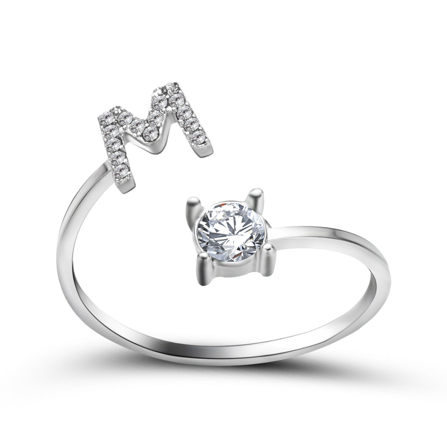 Infinity Beautiful Initial Letter Ring – Adjustable Elegant Jewelry with A–Z Personalization - Infinity Beautiful Boutique