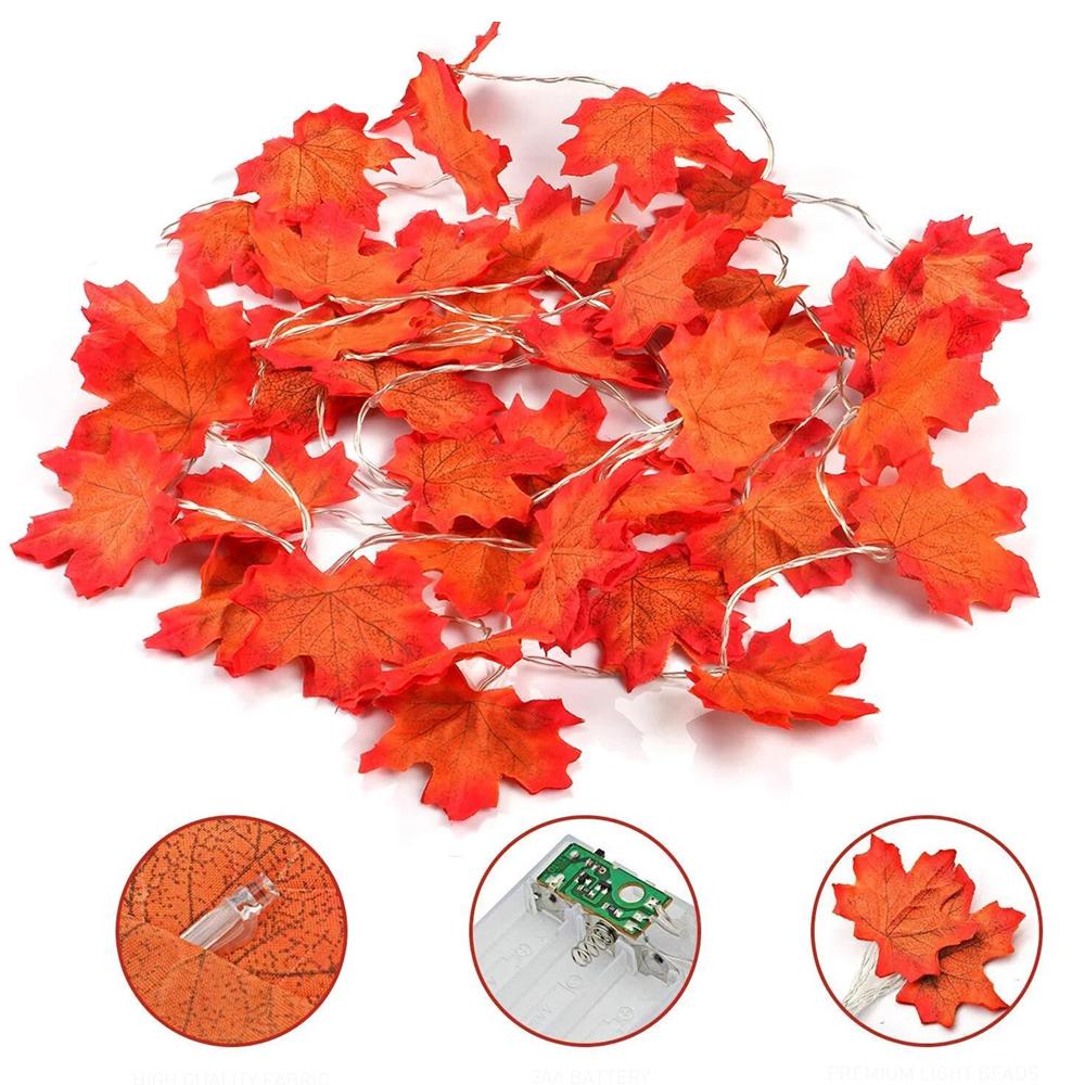 Maple Leaf String Lights Thanksgiving Decorations - Infinity Beautiful Boutique
