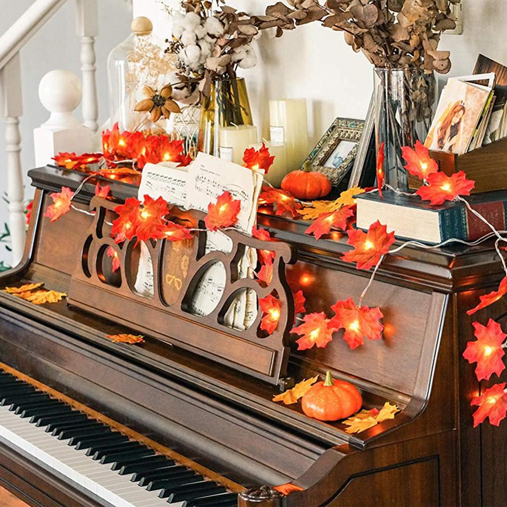 Maple Leaf String Lights Thanksgiving Decorations - Infinity Beautiful Boutique