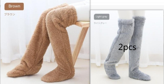 Infinity Beautiful Over-the-Knee Fuzzy Socks – Winter Warm Sleep & Lounge Stockings - Infinity Beautiful Boutique