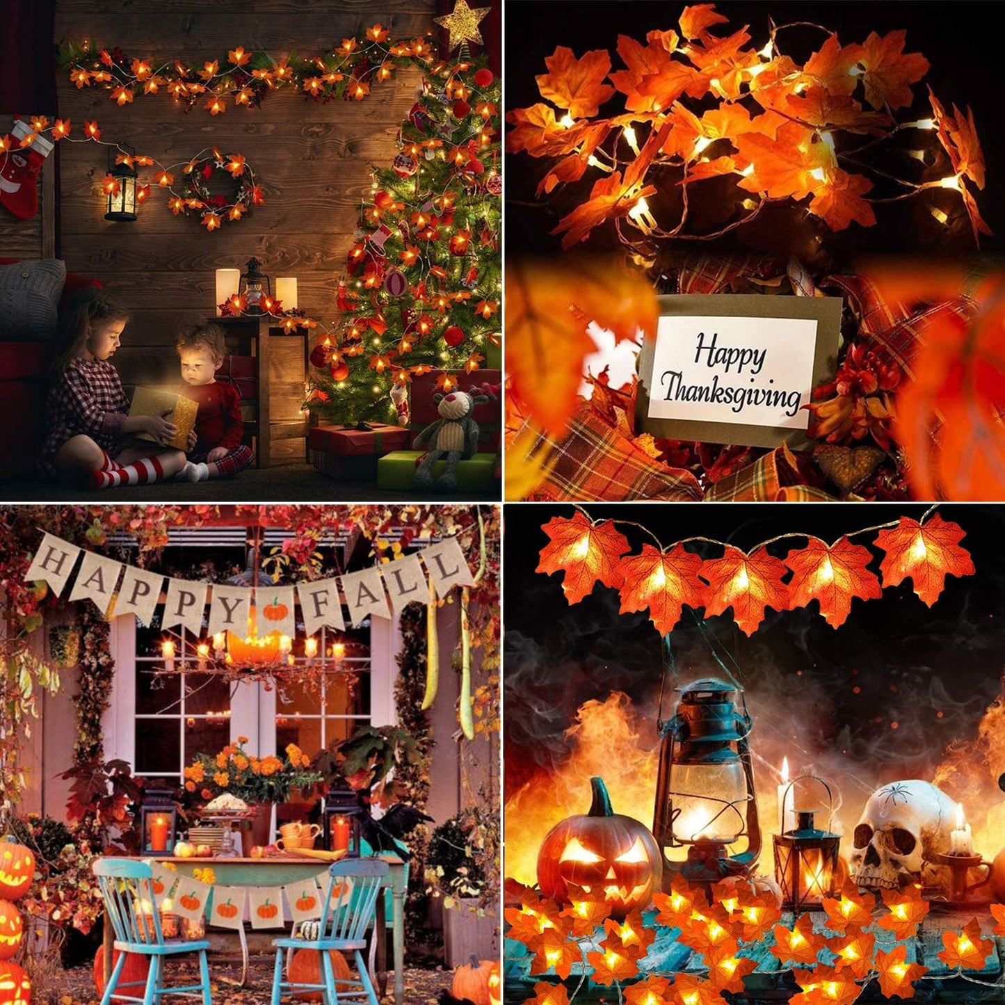 Maple Leaf String Lights Thanksgiving Decorations - Infinity Beautiful Boutique