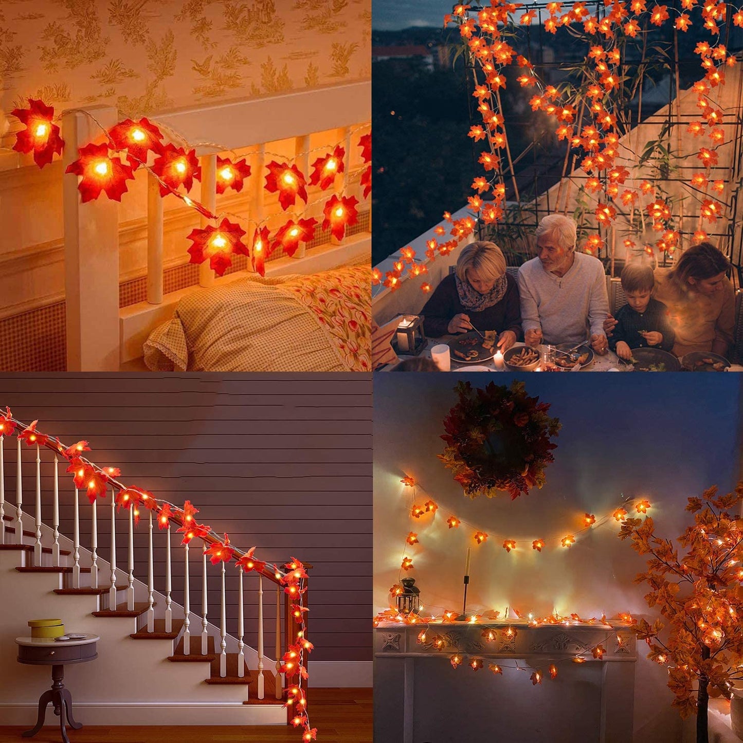 Maple Leaf String Lights Thanksgiving Decorations - Infinity Beautiful Boutique
