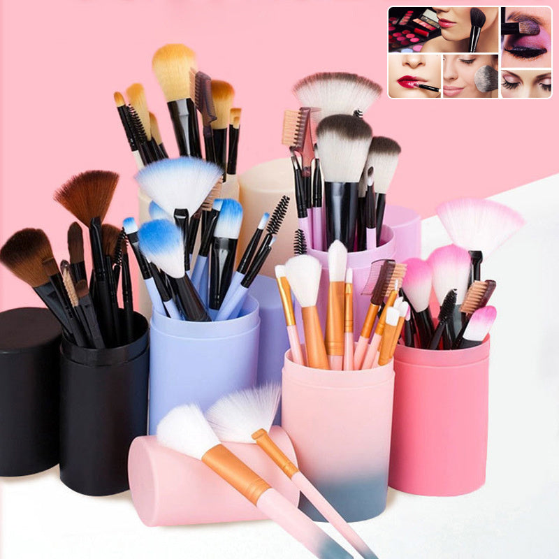 Infinity Beautiful 12pcs Makeup Brush Set – Face & Eye Essentials - Infinity Beautiful Boutique