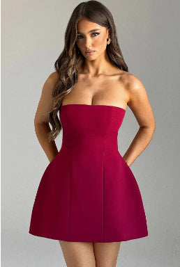 Infinity Beautiful Summer Tube Dress – Backless, Solid Color, Slim Fit - Infinity Beautiful Boutique