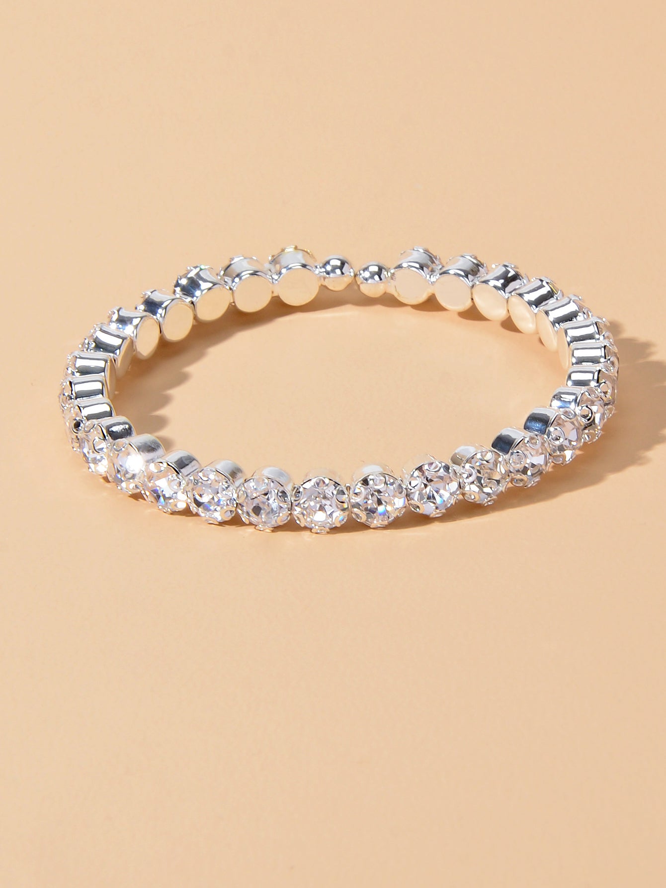 Textured Jewellery Faux Cubic Zirconia Classic Tennis Bracelet Nice