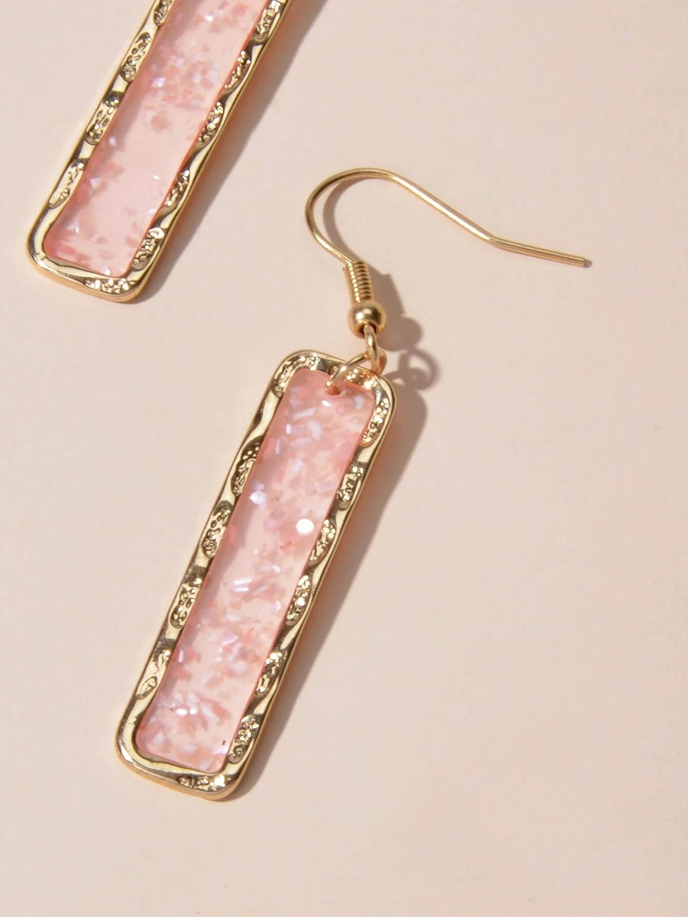 Fashion Jewellery Pink Acrylic Square Drop Earrings Wholesale Price