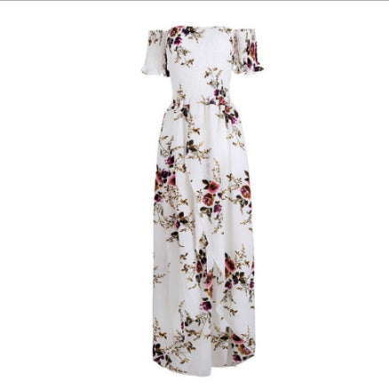 Infinity Beautiful Boho Maxi Dress – Off-Shoulder Summer Beach Style - Infinity Beautiful Boutique