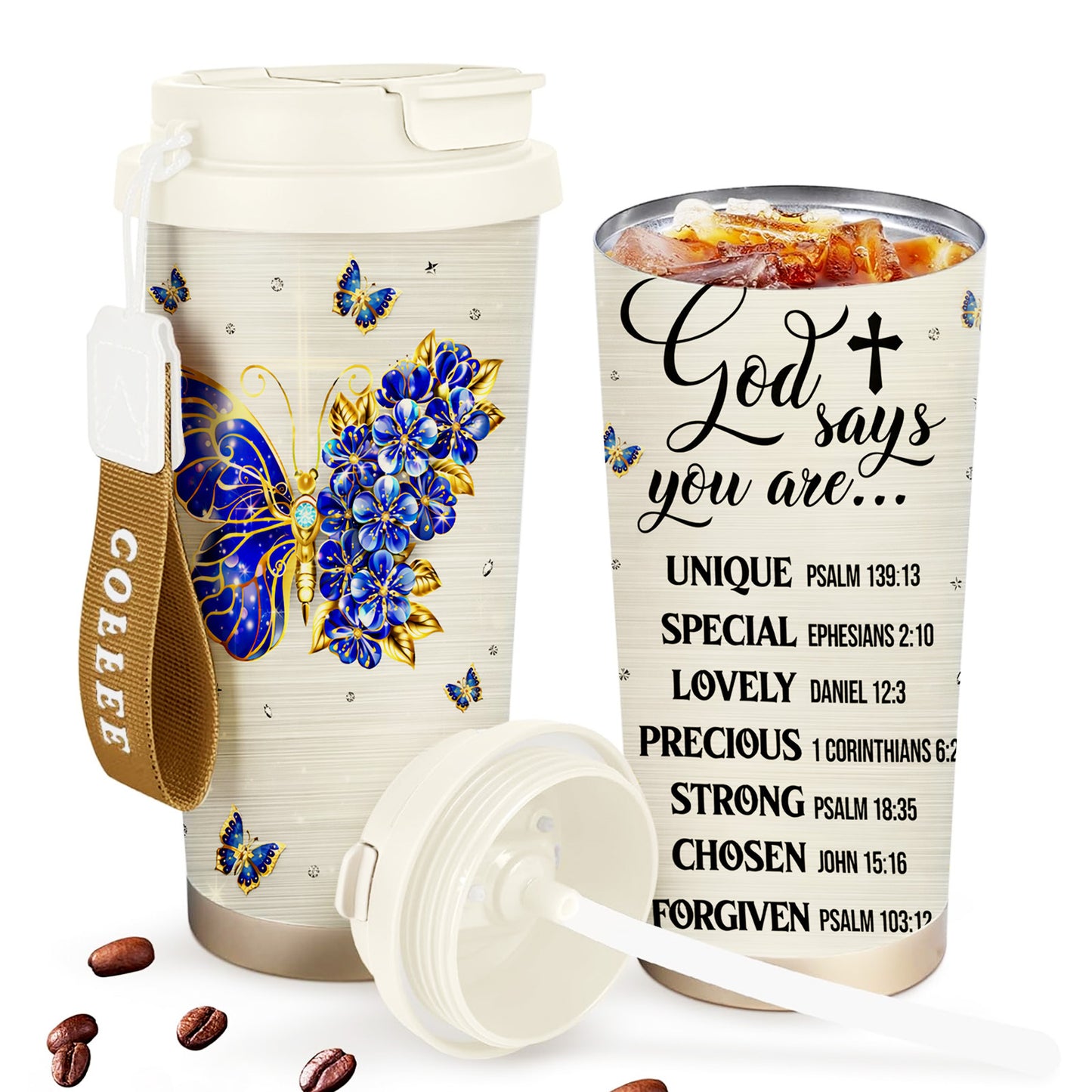 Christian Scripture Stainless Steel Travel Tumbler