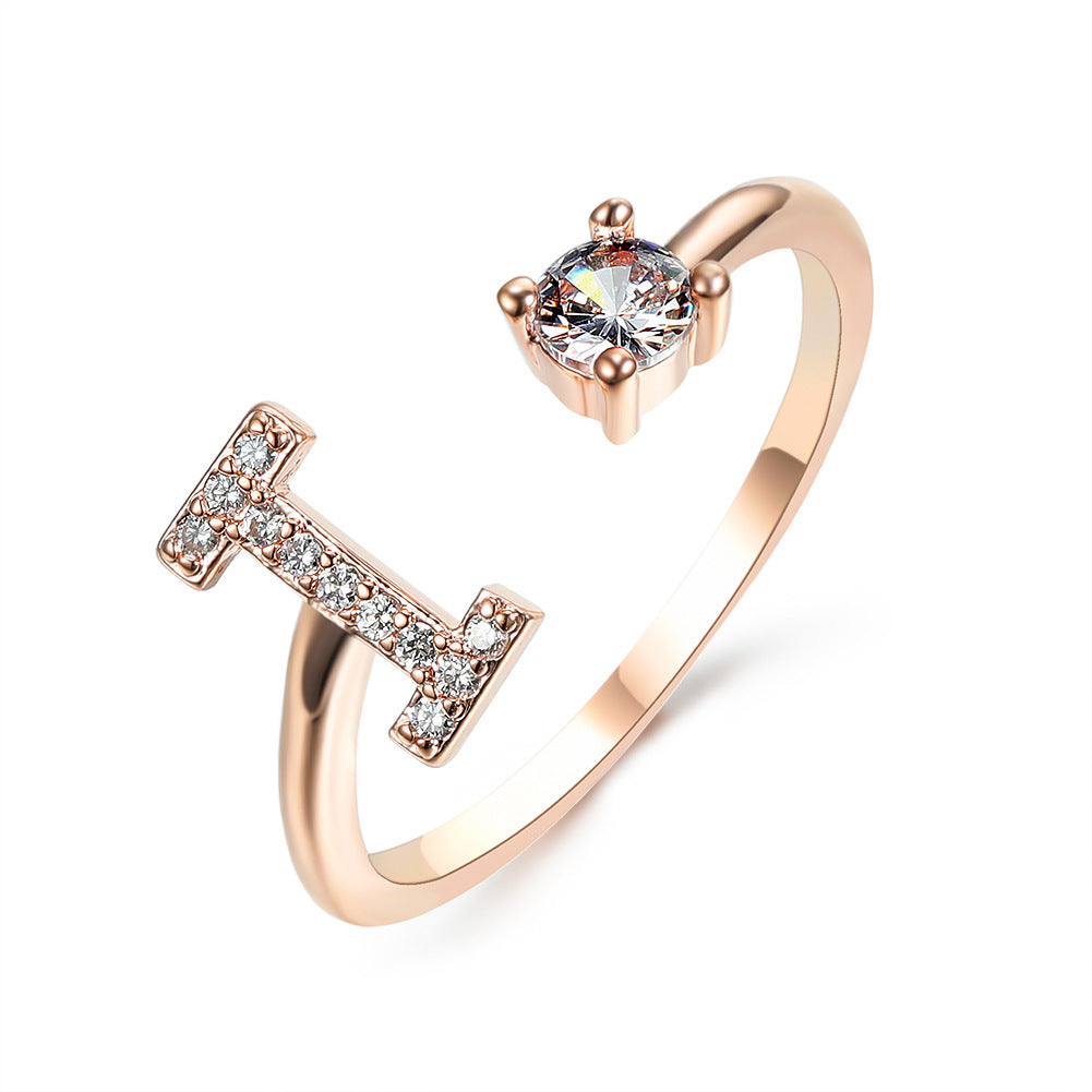 Infinity Beautiful Initial Letter Ring – Adjustable Elegant Jewelry with A–Z Personalization - Infinity Beautiful Boutique
