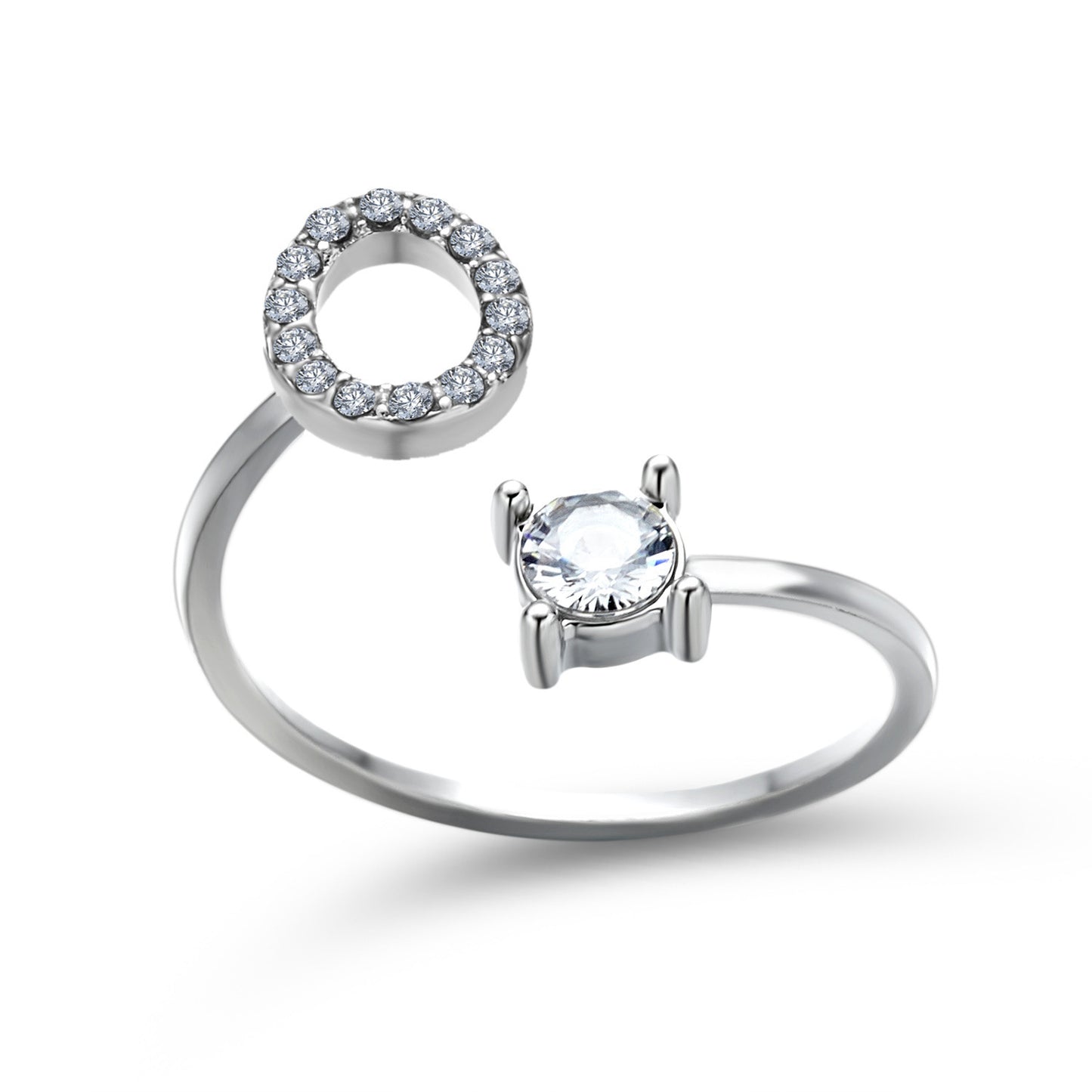 Infinity Beautiful Initial Letter Ring – Adjustable Elegant Jewelry with A–Z Personalization - Infinity Beautiful Boutique