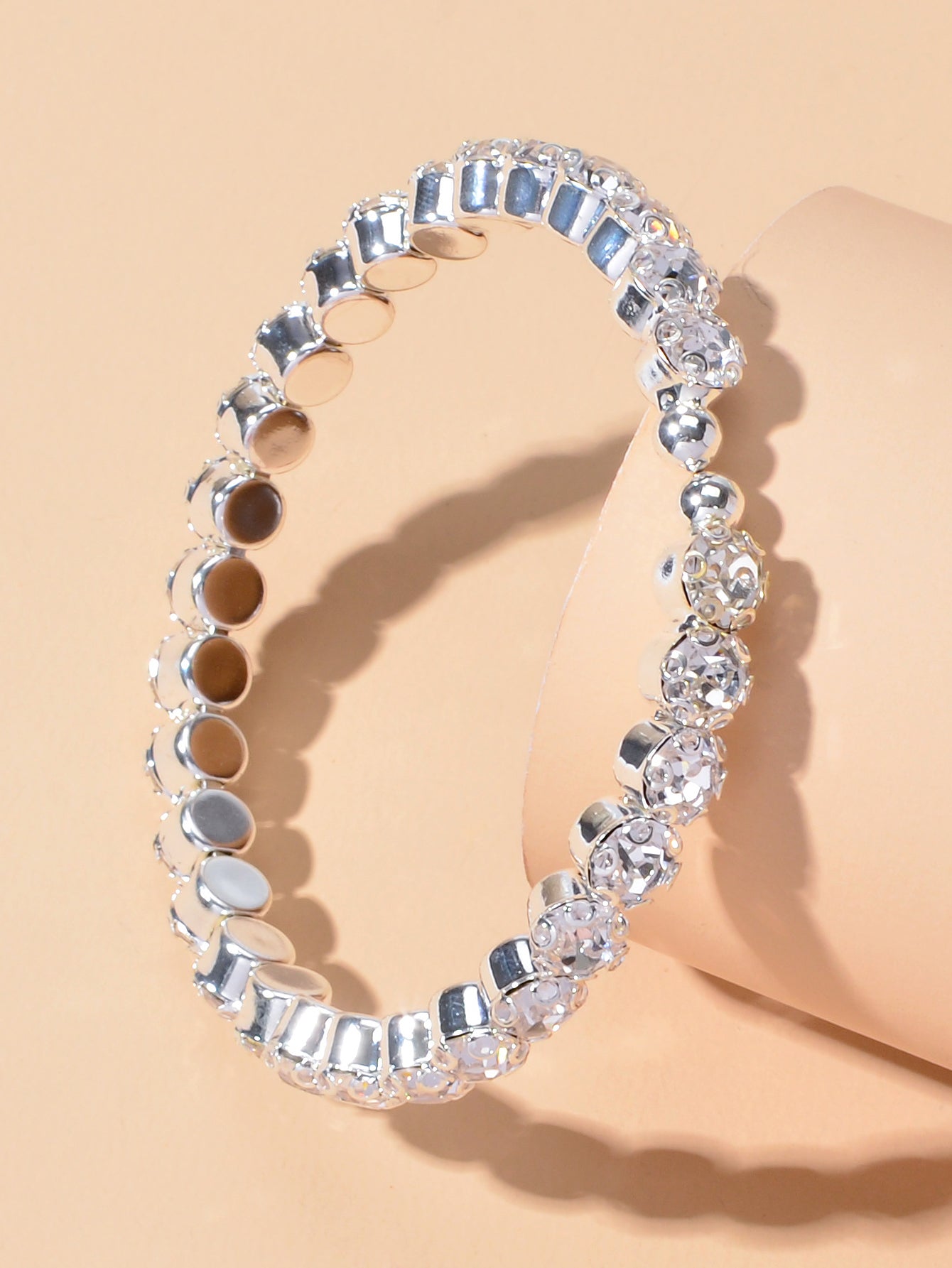 Textured Jewellery Faux Cubic Zirconia Classic Tennis Bracelet Nice