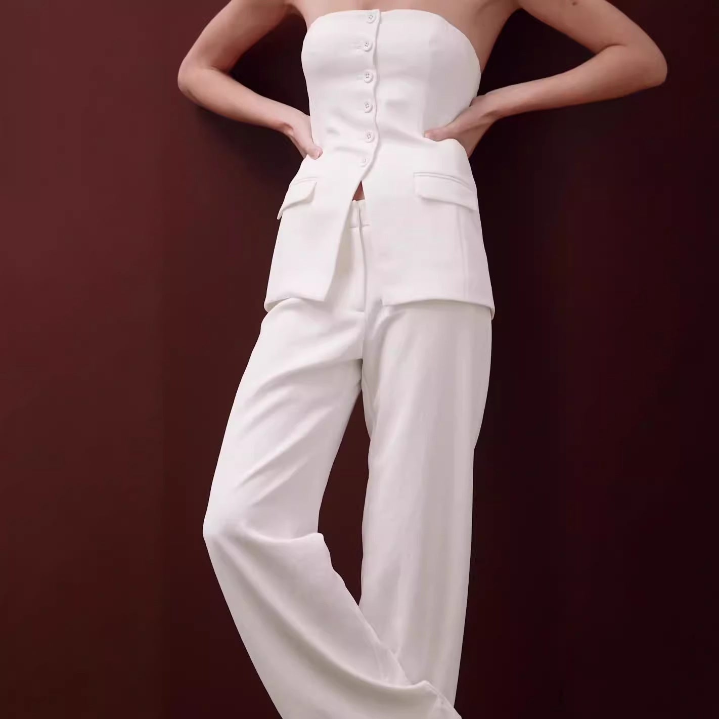 Elegant Tube Top & Pants Set - Infinity Beautiful Boutique