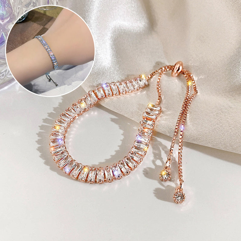 Infinity Beautiful Rhinestone Bracelet – Shiny Adjustable Fashion Jewelry for Women - Infinity Beautiful Boutique
