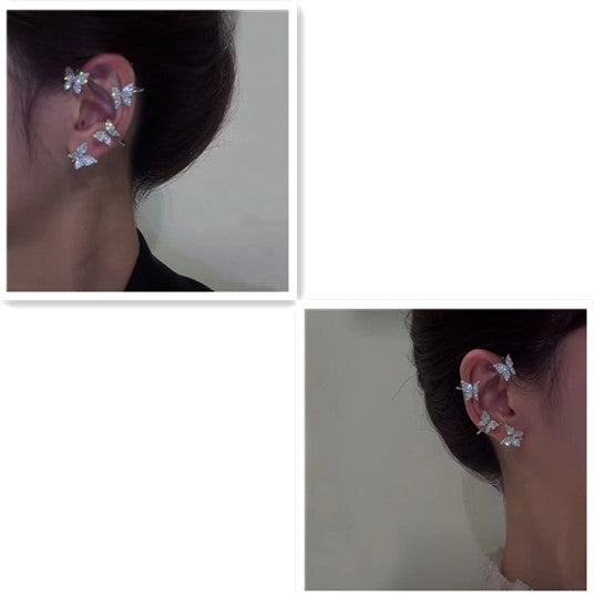 Fashion Earring Butterfly Ear Clip And Ear Hook Jewelry - Infinity Beautiful Boutique