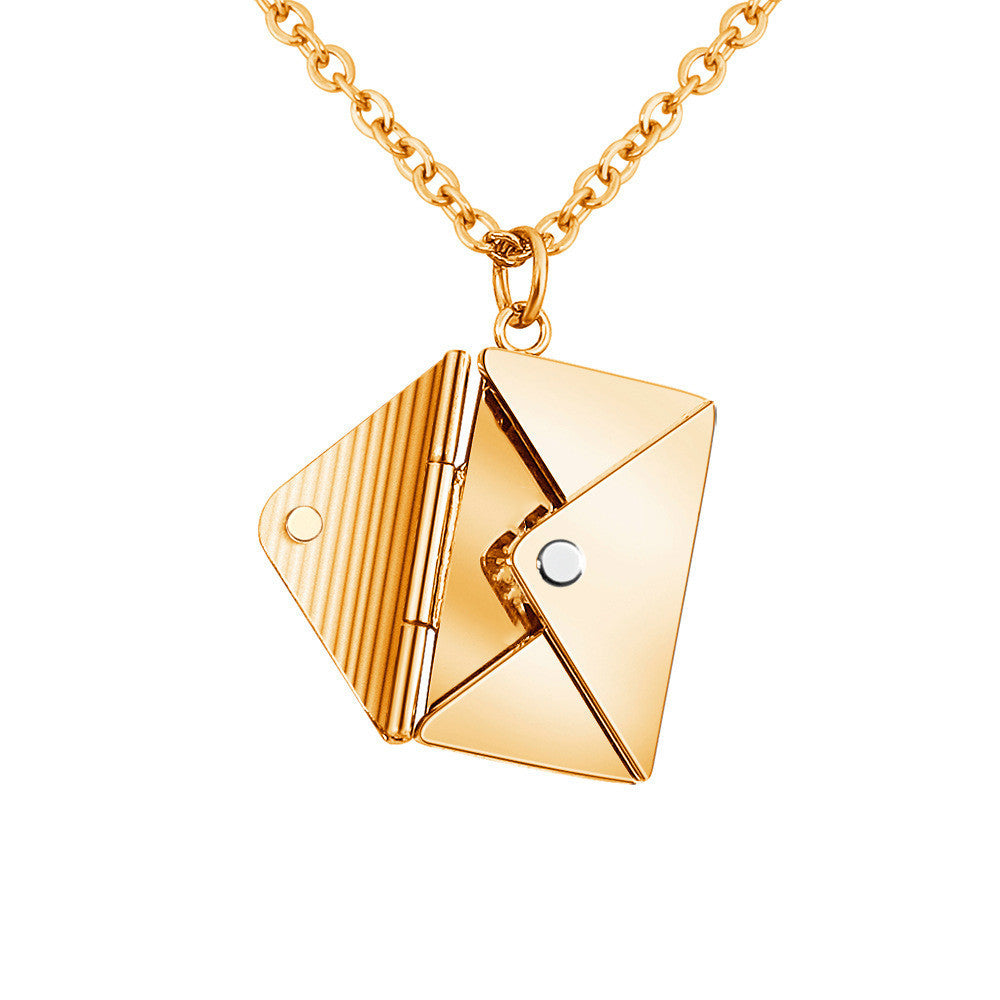 Infinity Beautiful Envelope Necklace – Romantic Letter Pendant Jewelry for Her - Infinity Beautiful Boutique