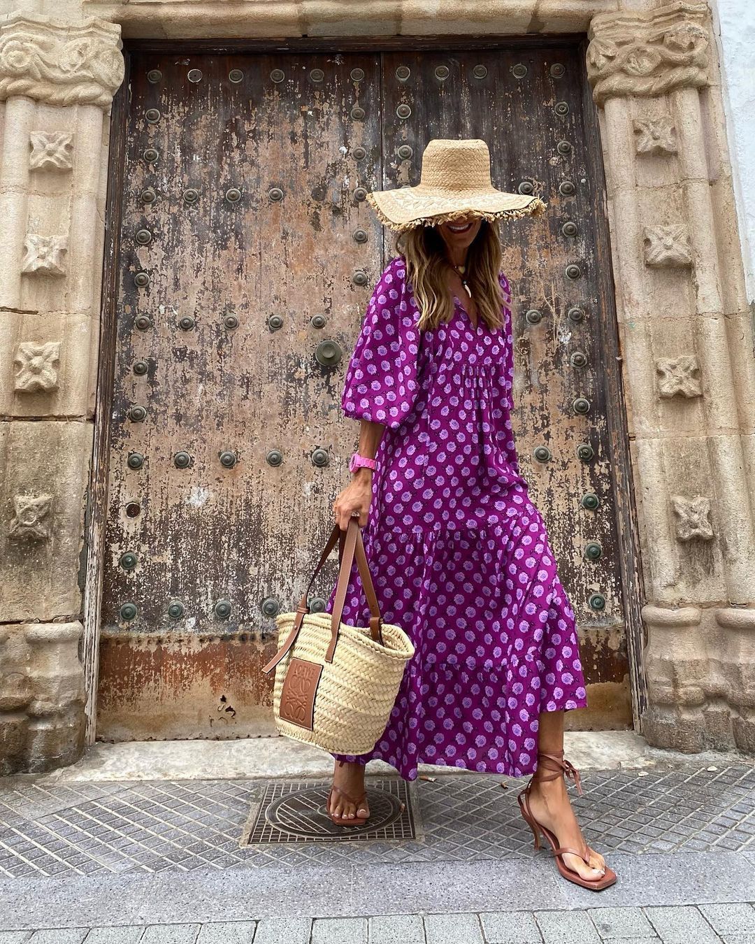 Infinity Beautiful Boho V-Neck Maxi Dress – Vintage Print Summer Style for Women