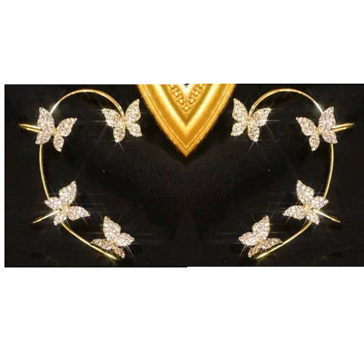 Fashion Earring Butterfly Ear Clip And Ear Hook Jewelry - Infinity Beautiful Boutique