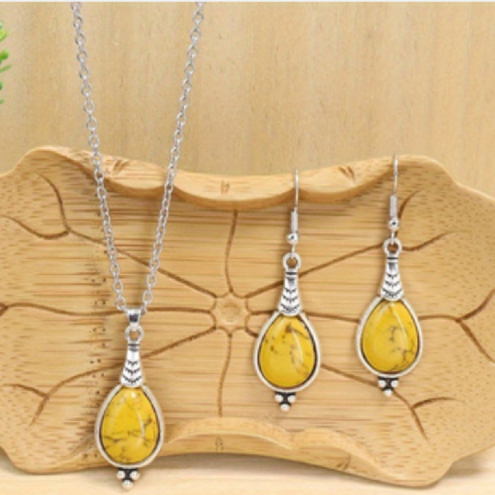 Infinity Beautiful Retro Ethnic Jewelry Set – Statement Earrings & Necklace for Women - Infinity Beautiful Boutique