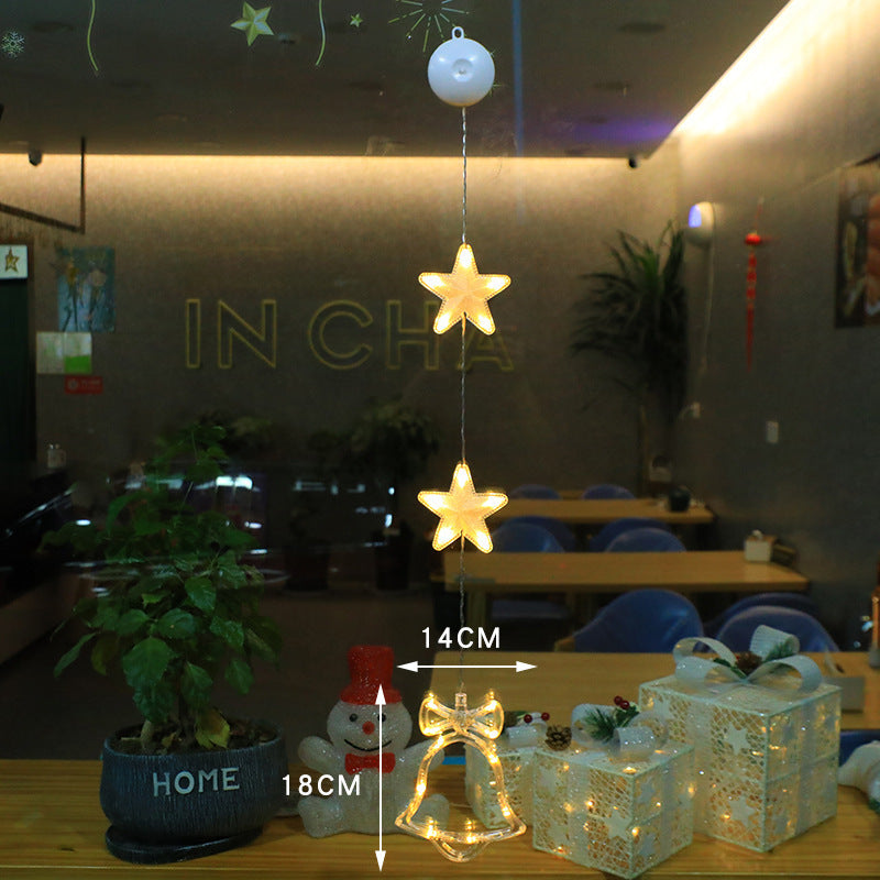 Christmas 3pcs LED Light Star Xmas Tree Hanging Sucker Lamp Window Ornaments Decoration For Home Xmas Navidad New Year Decor Christmas Decorations - Infinity Beautiful Boutique