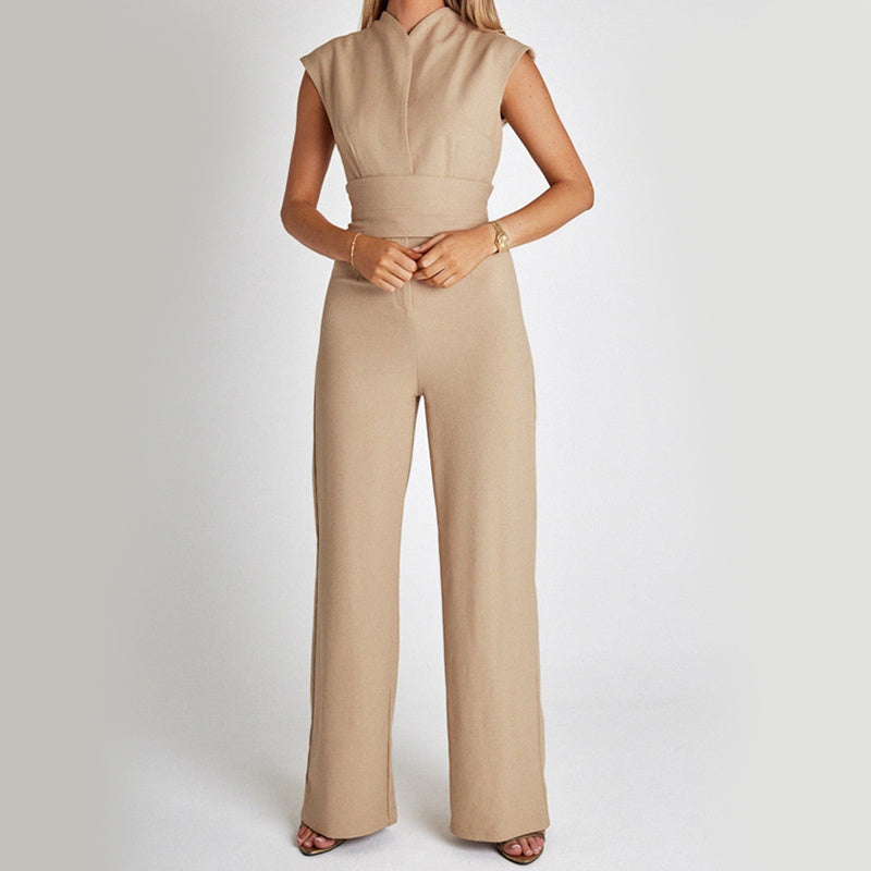 Infinity Beautiful Elegant Sleeveless Jumpsuit – V-Neck, Wide-Leg Summer Style S, M, L, XL, XXL, 3XL, 4XL, 5XL - Infinity Beautiful Boutique