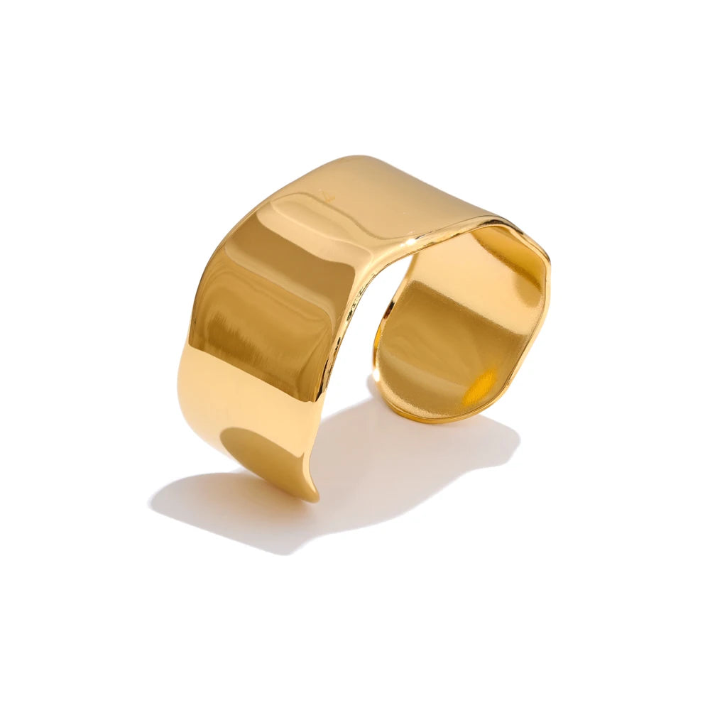 Vintage Gold Wide Bangle