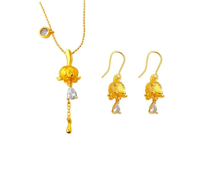 Lily of the Valley Gold Jewelry Set