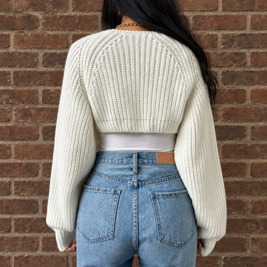 Long Sleeve Cropped Cardigan