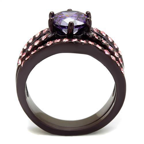 Infinity Beautiful Polished Coffee Tone Steel Ring