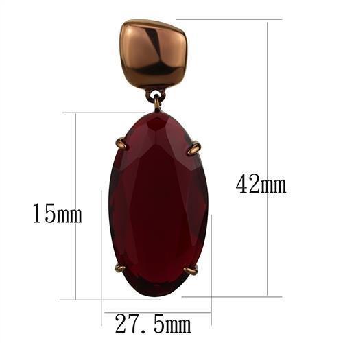 Infinity Beautiful Coffee light Stainless Steel Earrings with Synthetic