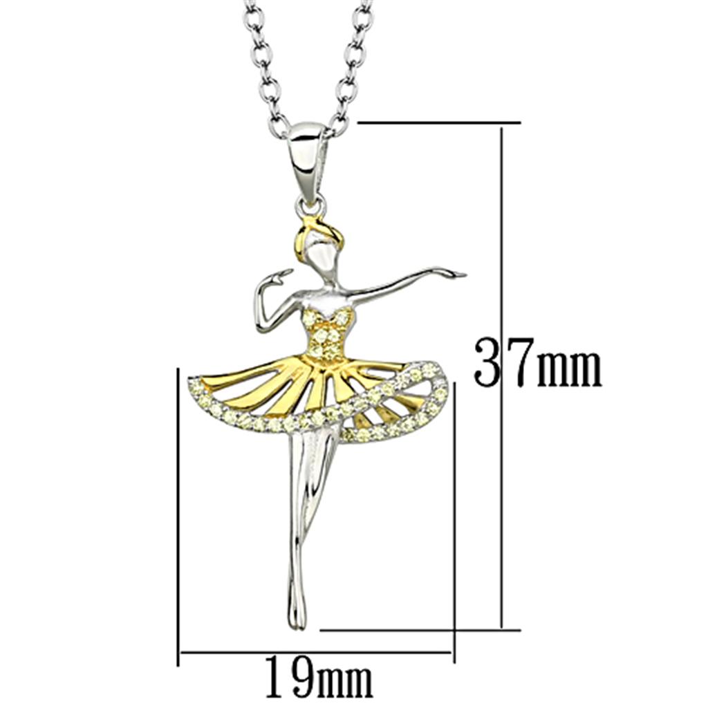 Infinity Beautiful 925 Sterling Silver Two-Tone Pendant