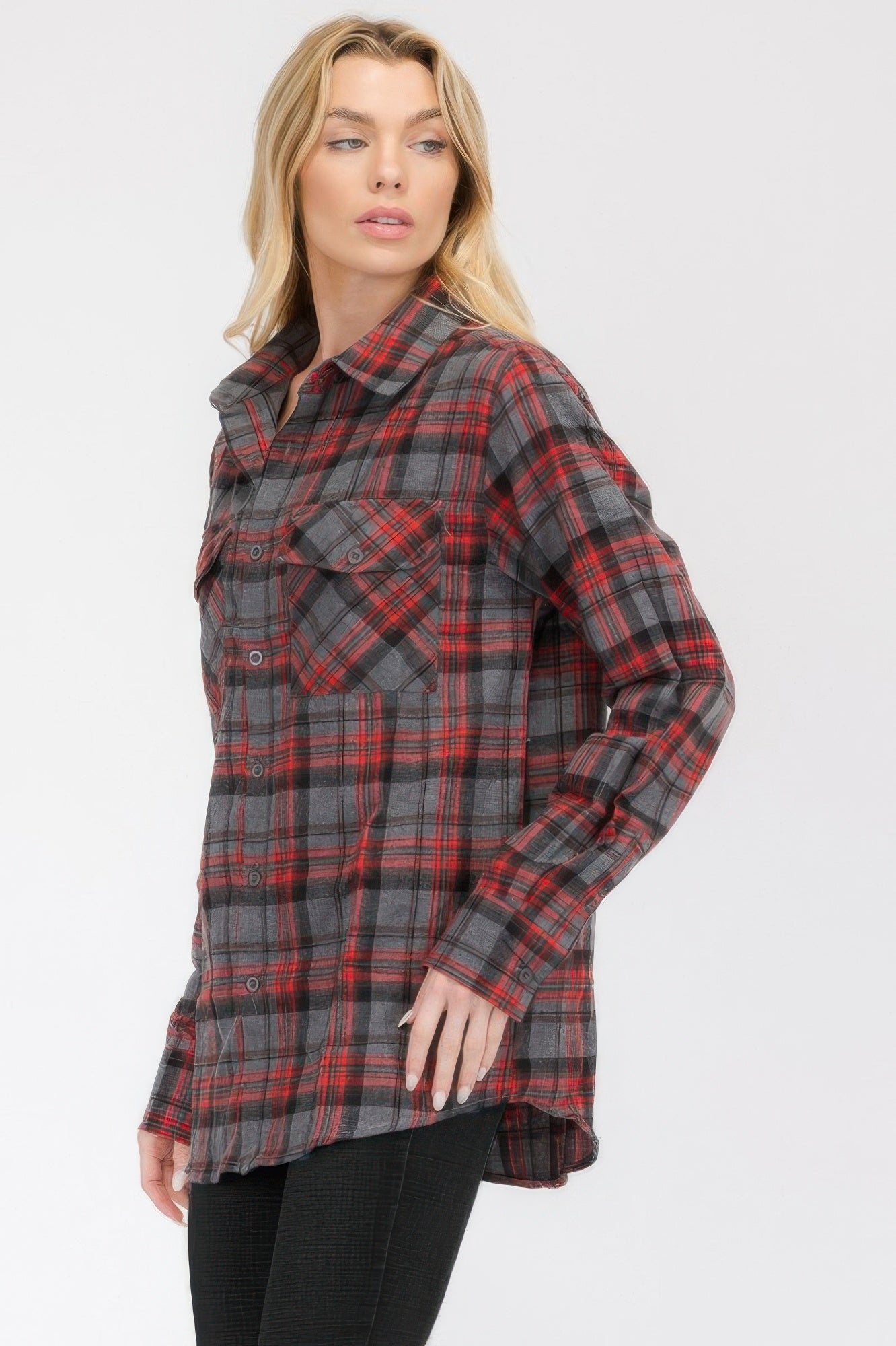 Infinity Beautiful Cozy Check Flannel – Oversized Plaid Shirt Style Layer - Infinity Beautiful Boutique