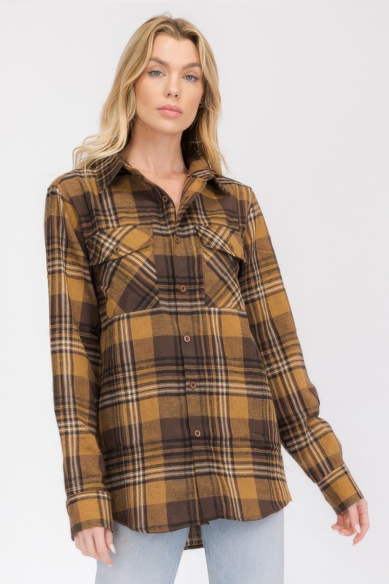 Infinity Beautiful Cozy Check Flannel – Oversized Plaid Shirt Style Layer - Infinity Beautiful Boutique