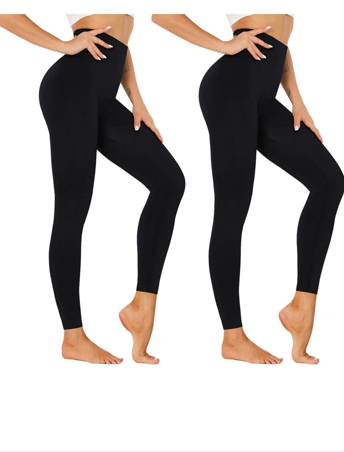 2 Pack Women’s Fleece Lined Leggings High Waist Stretchy warm - Infinity Beautiful Boutique