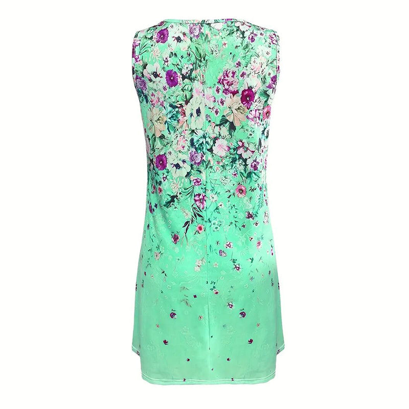 Infinity Beautiful Boho Bloom Tank Dress – Sleeveless Floral Sundress with Relaxed Summer Fit