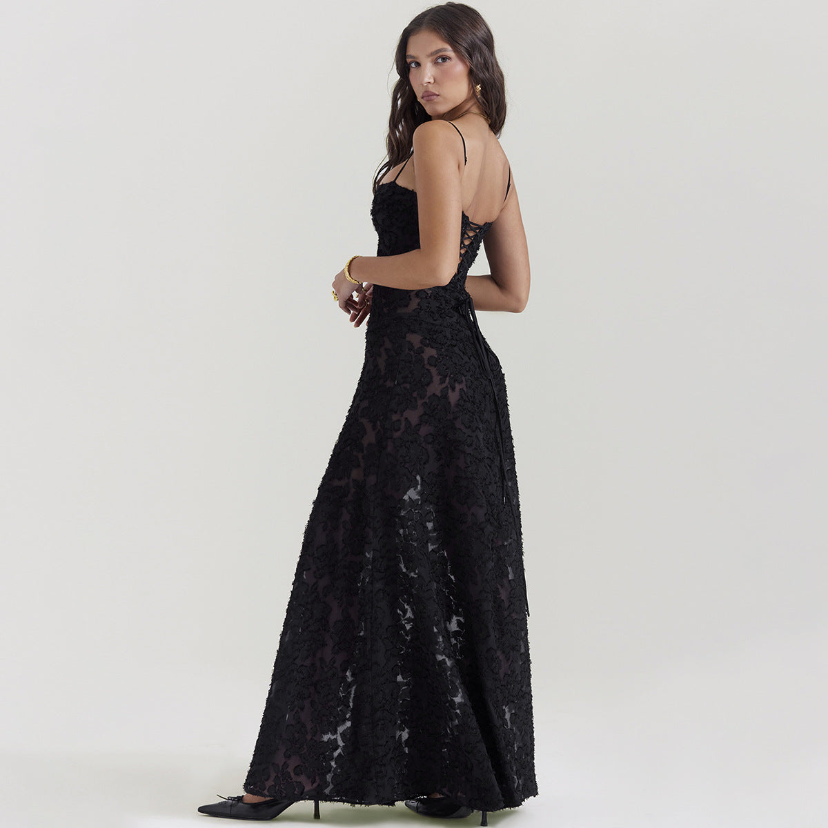 Infinity Beautiful Lace Suspender Dress – Elegant Strapless Summer Evening Style - Infinity Beautiful Boutique