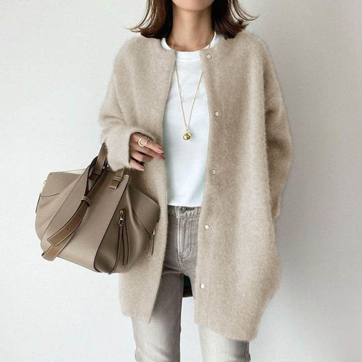 Solid Color Button-Up Knit Cardigan – Cozy Autumn & Winter Style - Infinity Beautiful Boutique