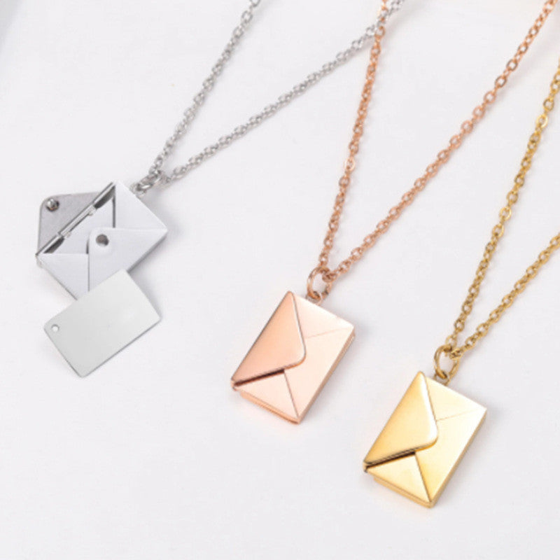 Infinity Beautiful Envelope Necklace – Romantic Letter Pendant Jewelry for Her - Infinity Beautiful Boutique