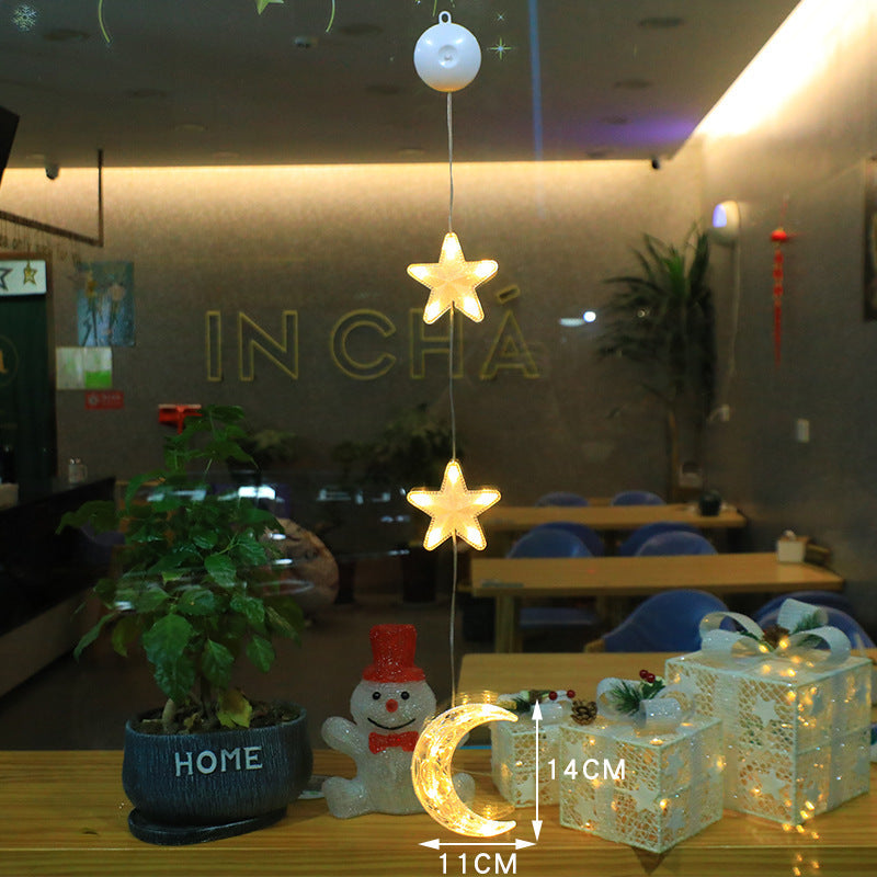 Christmas 3pcs LED Light Star Xmas Tree Hanging Sucker Lamp Window Ornaments Decoration For Home Xmas Navidad New Year Decor Christmas Decorations - Infinity Beautiful Boutique