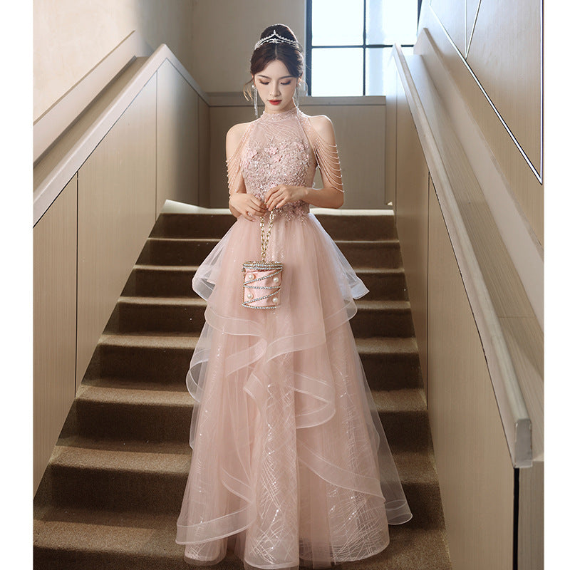 Infinity Beautiful Pink Evening Gown – Elegant Women's Formal Morning Dress