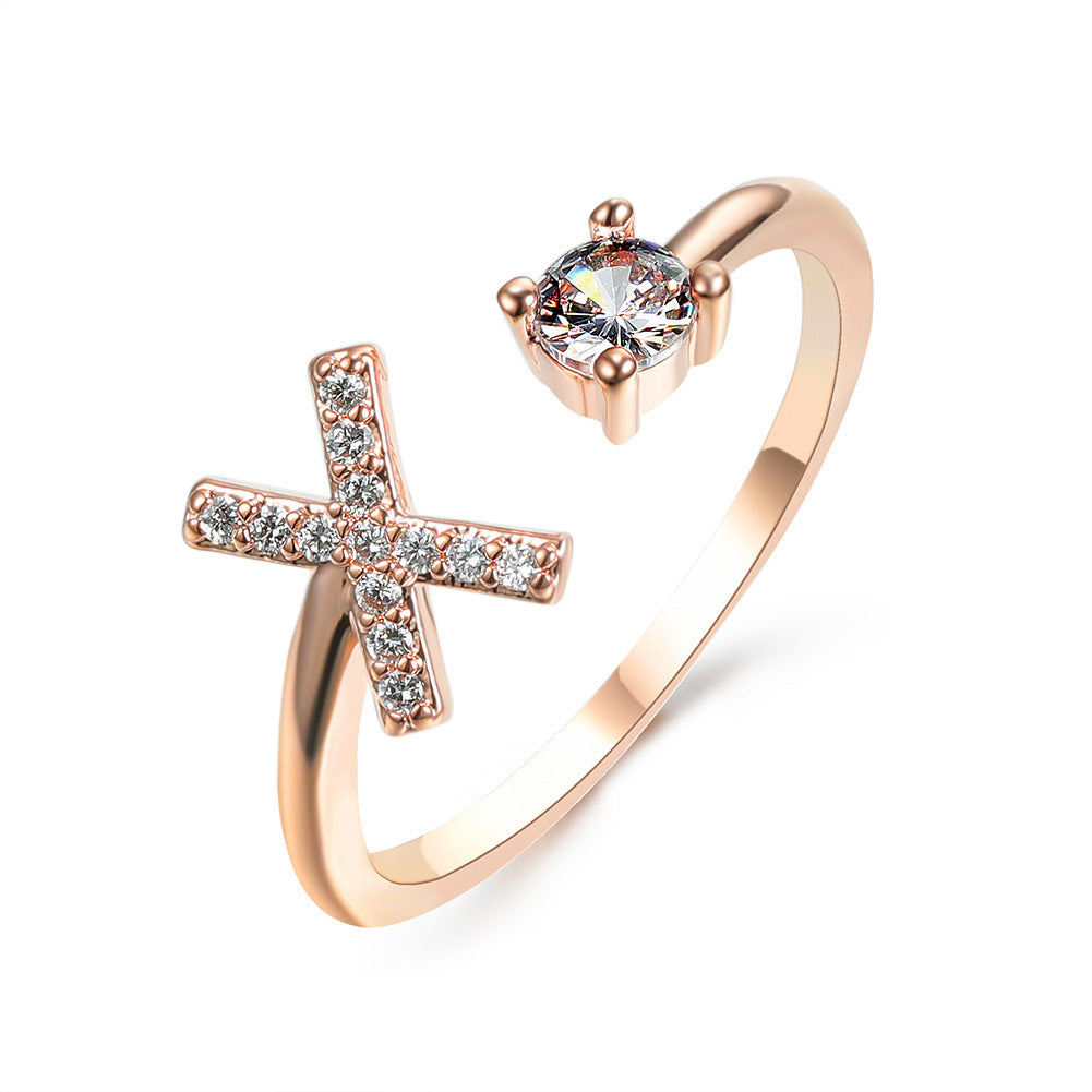 Infinity Beautiful Initial Letter Ring – Adjustable Elegant Jewelry with A–Z Personalization - Infinity Beautiful Boutique