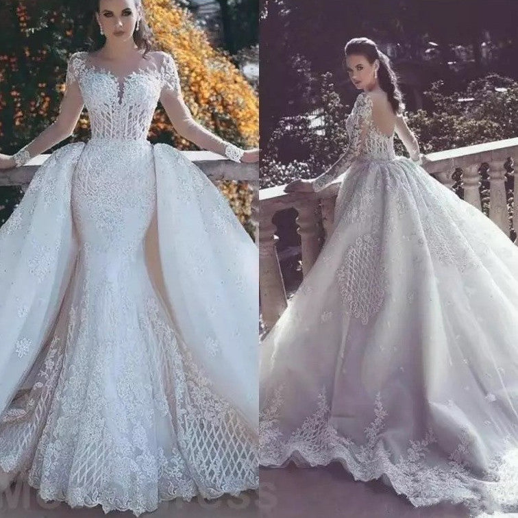 Infinity Beautiful African Mermaid Wedding Dress – Long Sleeve Elegant Bridal Gown