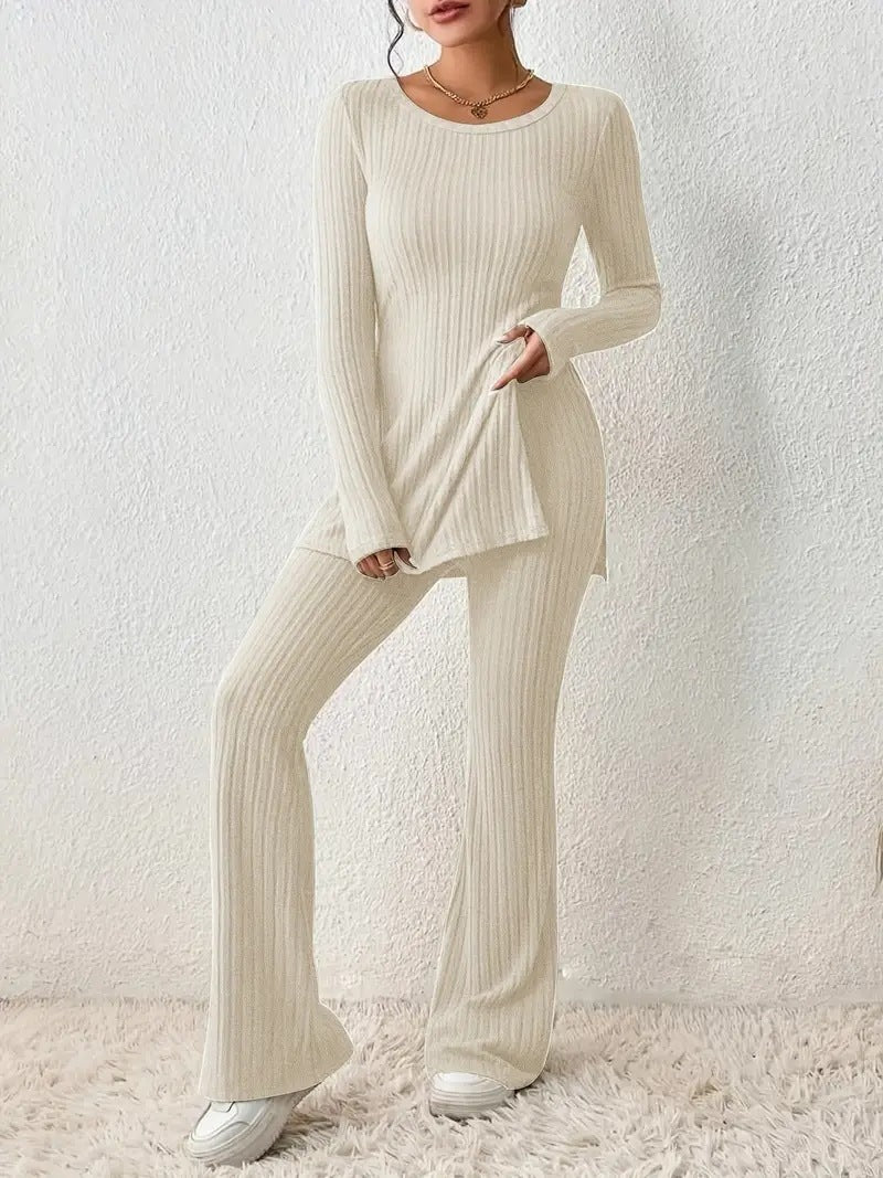 Infinity Beautiful Elegant Slim Fit Set – Solid Color Casual Outfit for Women - Infinity Beautiful Boutique