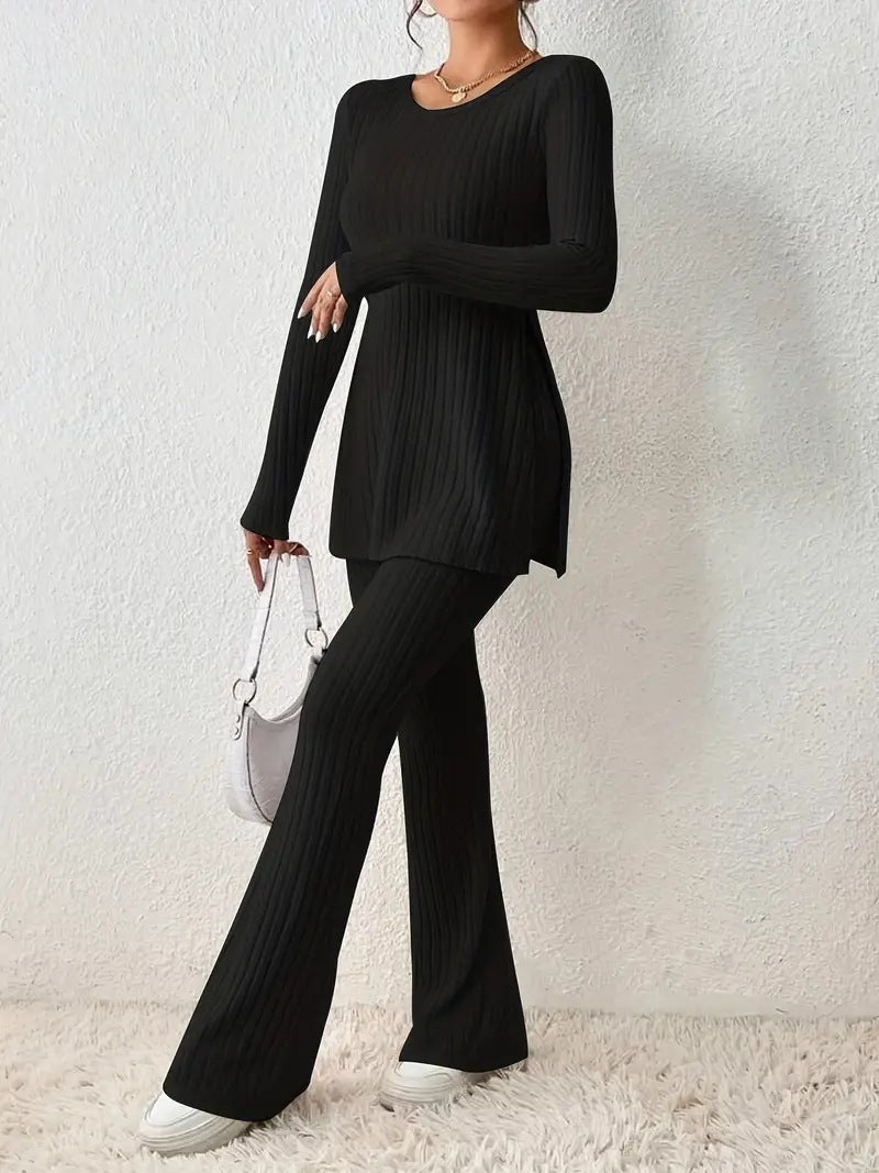 Infinity Beautiful Elegant Slim Fit Set – Solid Color Casual Outfit for Women - Infinity Beautiful Boutique