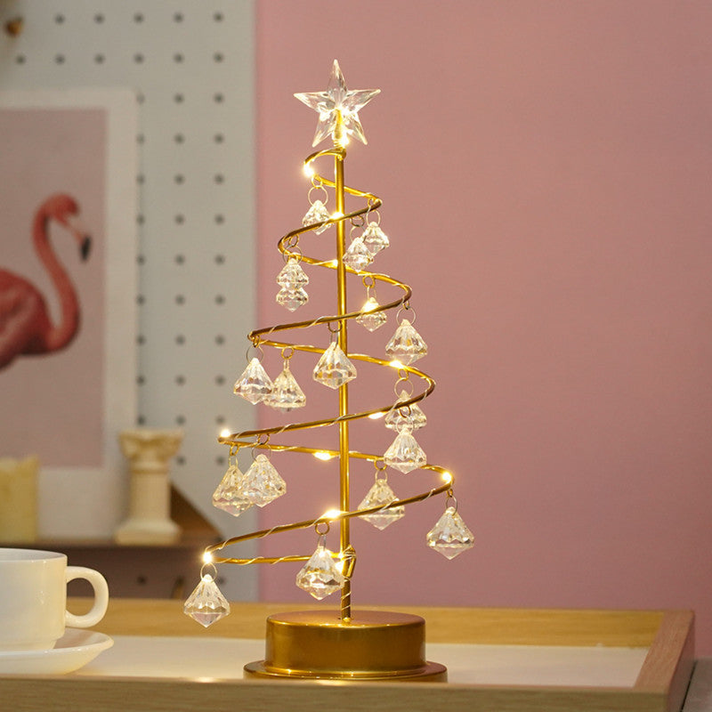 Crystal Christmas Tree Led Lights Indoor Decoration Fairy Lights Bedroom String Lights - Infinity Beautiful Boutique