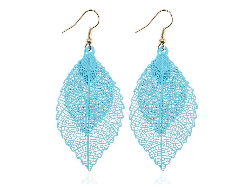 Infinity Beautiful Rainbow Leaf Earrings