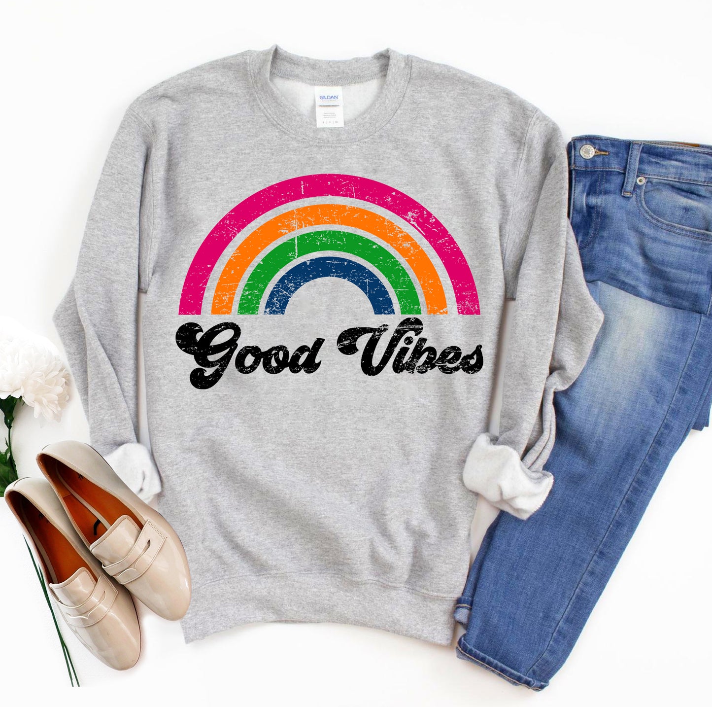 Good Vibes Sweatshirt - Infinity Beautiful Boutique