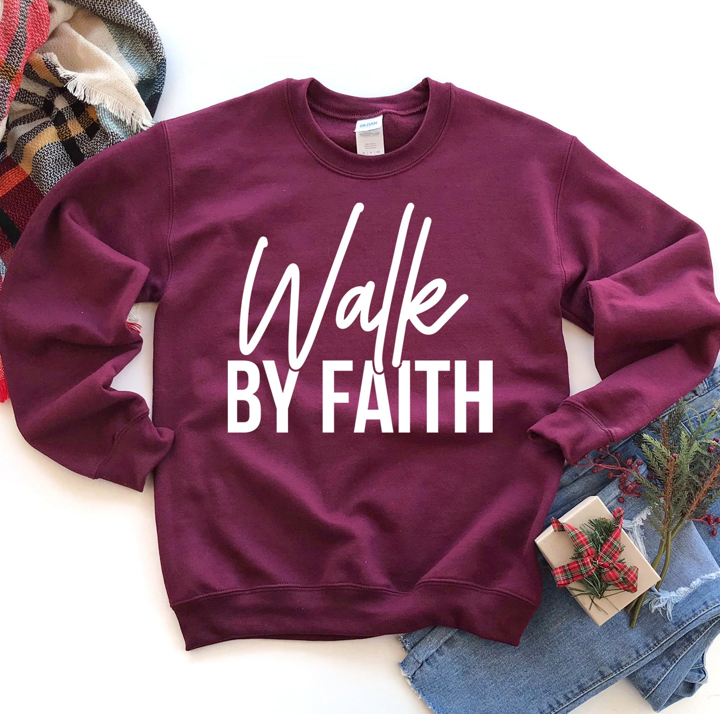 Walk By Faith Sweatshirt - Infinity Beautiful Boutique