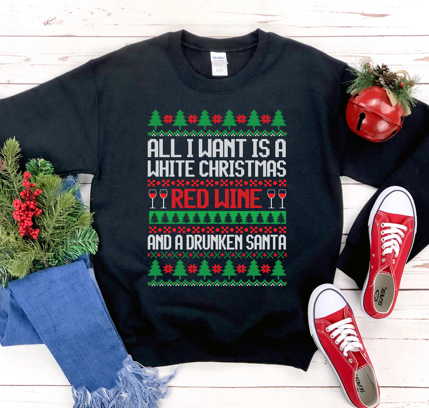 All I Want is a White Christmas Sweatshirt - Infinity Beautiful Boutique