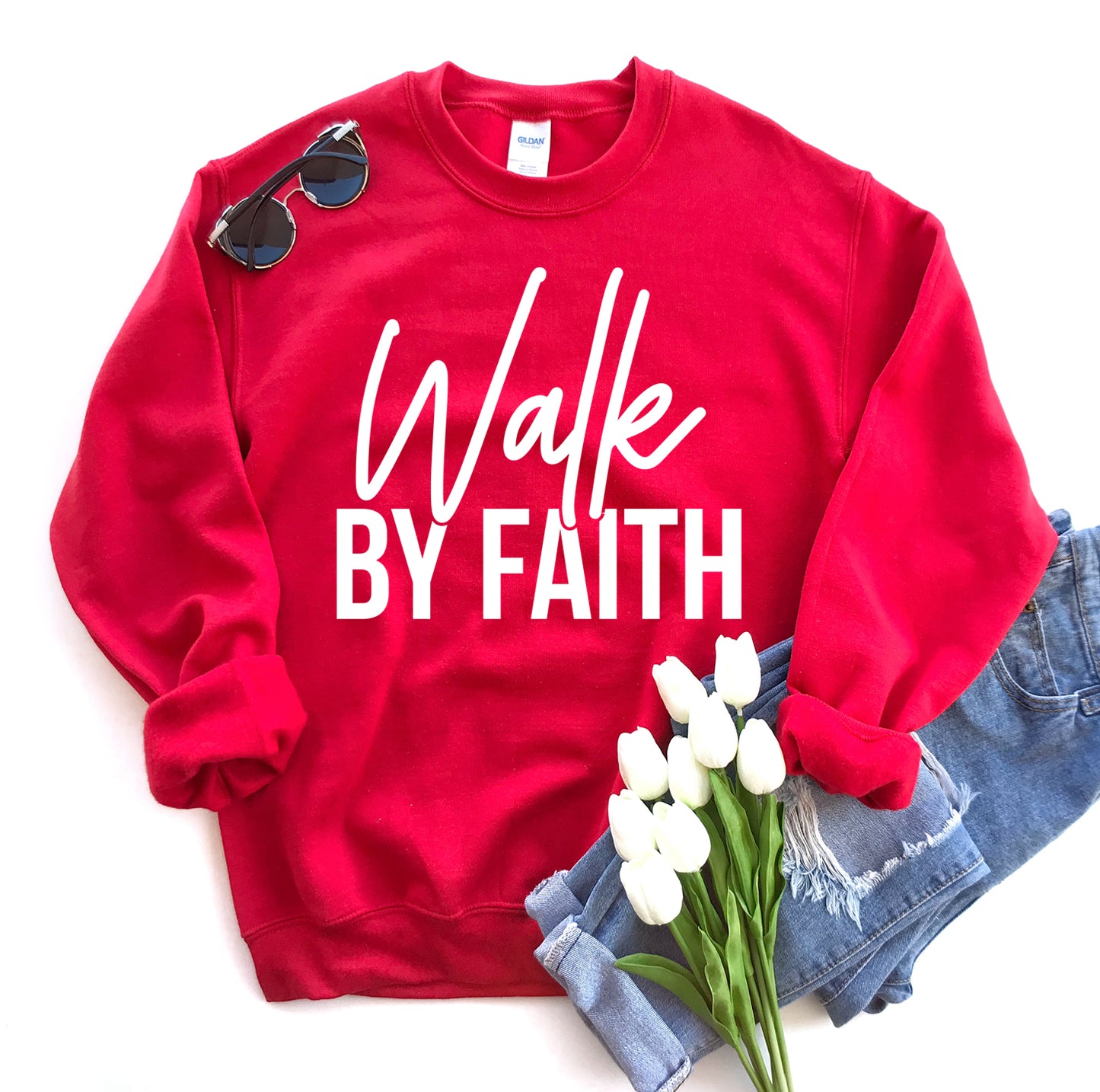 Walk By Faith Sweatshirt - Infinity Beautiful Boutique
