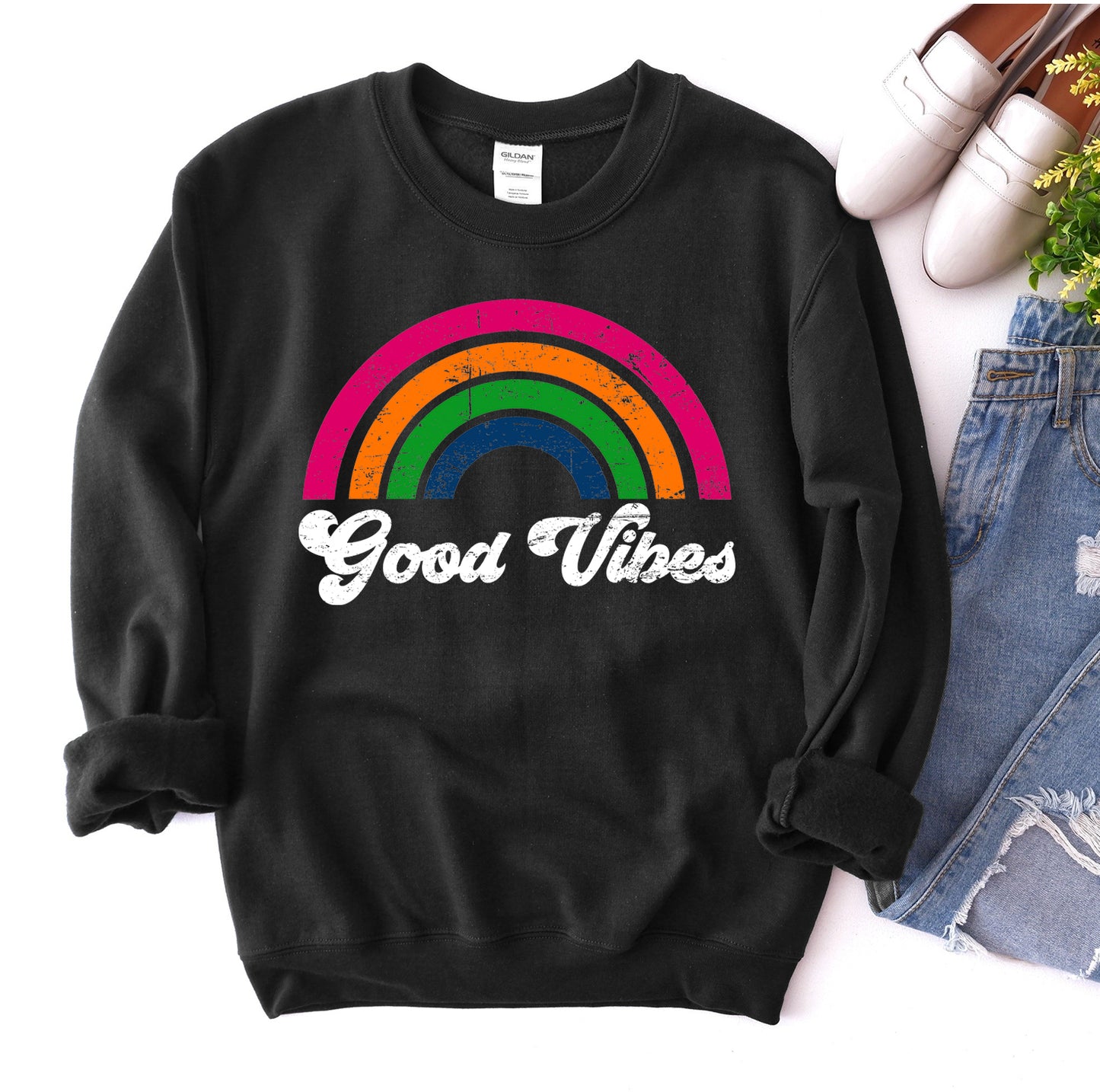 Good Vibes Sweatshirt - Infinity Beautiful Boutique